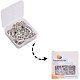 PandaHall Elite 60 pcs Tibetan Style Alloy Infinity Charm Pendant Connector Link for Jewelry Making PALLOY-PH0012-52AS-8
