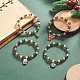 Ensemble de bracelets extensibles en perles de verre 4 pièces 4 styles BJEW-JB09342-2