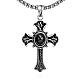Punk Style 316L Stainless Steel Cross Pendant Necklaces For Men NJEW-BB01189-1