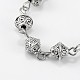 Ручной тибетском стиле сплава Bicone бисер цепи для ожерелья браслеты делает X-AJEW-JB00081-01-2