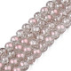 Hebras de perlas de vidrio craquelado translúcido CCG-T003-01I-1