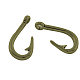 Tibetan Style Alloy Hook Pendants TIBEP-5238-AB-FF-1