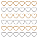 DICOSMETIC 100Pcs 2 Colors Heart Open Jump Rings Textured Open Rings Connector Platinum AMD Golden Heart Linking Rings Jewelry Ring Findings for DIY Crafts Making IFIN-DC0001-05-1