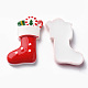 オペーク樹脂カボション  クリスマスの靴下  レッド  24x19x4mm CRES-N021-97-2