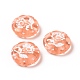 Perles acryliques transparentes peintes à la bombe OACR-E015-06-1
