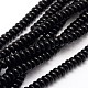 Rondelle Natural Black Onyx Beads Strands G-L306-01-1