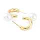 Rack Plating Brass Stud Earrings for Women KK-Z038-15G-2
