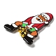 クリスマスアクリルパーツ  鉄のリング付き  サンタクロース  45x35x6mm  穴：1.6mm MACR-C024-07A-2