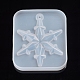 Moldes colgantes de silicona de fundición de resina de copo de nieve navideño X-DIY-WH0162-57-2
