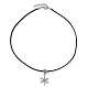 Ожерелья с подвесками из тибетского сплава в виде снежинок NJEW-JN04538-05-4