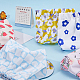 Hobbiesay 5 pièces 5 style fleur/pêche motif tissu femmes mini cosmétiques sacs de rangement ABAG-HY0001-11-3