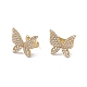 Clear Cubic Zirconia Butterfly Open Cuff Earrings EJEW-F294-19G-2