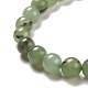 Chapelets de perles de jade blanche naturelle G-M388-02-3