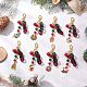 Подвесные украшения из сплава эмали и стекла на рождественскую тематику HJEW-JM03733-1
