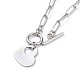 Heart 304 Stainless Steel Pendant Necklaces NJEW-JN02887-02-3