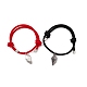 2 stücke 2 farbe magnet legierung passenden herz charme armbänder set BJEW-E011-03BP-01-3