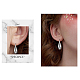 Boucles d'oreilles créoles en argent sterling plaqué rhodium Shegrace 925 JE909A-4