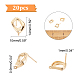 ARRICRAFT 10 Pairs Brass Stud Earring Findings KK-AR0002-55-2