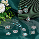 PandaHall Elite 24Pcs 12 Styles Synthetic Turquoise Pendants PALLOY-PH0002-19-5