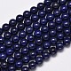 Dyed Natural Lapis Lazuli Round Beads Strands G-M169-12mm-05-1