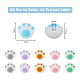 DICOSMETIC 60Pcs 6 Colors Cat Paw Beads Animal Footprint Beads Doggy Puppy Paw Print Beads Opaque Acrylic Beads Small Hole Beads 1.6mm Cute Acrylic Beads for Jewelry Making SACR-DC0001-05-2