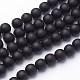 Chapelets de perles en pierre noire synthétique X-G508-6-1