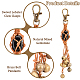 Olycraft 8 campana de bruja para puerta con piedras preciosas naturales HJEW-PH01540-4