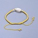 Adjustable Glass Seed Bead & Tibetan Style Zinc Alloy Charm Bracelet Sets BJEW-JB04282-03-5
