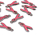 Сплавочные эмалевые подвески розовой ленты символа борьбы против рака молочной железы   X-EA546Y-2-3
