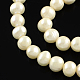 Grado de hebras de perlas de agua dulce cultivadas naturales PEAR-Q004-01B-1
