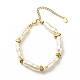 Bracelet en perles d'imitation abs et hématite synthétique pour femme BJEW-JB08433-1