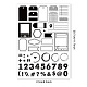 GLOBLELAND Label Boxes Clear Stamps Sticky Notes Numbers Silicone Clear Stamp Seals for Cards Making DIY Scrapbooking Photo Journal Album Decoration DIY-WH0296-0003-6