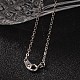 Цепочки и ожерелья с подвесками из гальванического стекла с покрытием в виде капли AB SJEW-JS00880-5