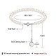 Bracelets à breloques en coquillages ronds BJEW-BB70575-6