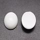 楕円形の天然な白翡翠カボション  18x13x6mm G-K020-18x13mm-12-2