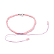 Bracelets de perles tressées en fil de nylon ajustable BJEW-JB04375-03-3