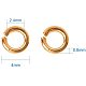 PH PandaHall 1100pcs 4mm Brass Jump Rings Jewelry Connector Rings for Earring Bracelet Necklace Jewelry DIY Craft KK-PH0006-4mm-G-2