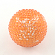 Abalorios de resina de Diamante de imitación redonda RESI-S307-26x28-03-1