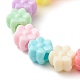 Pulsera elástica de cuentas acrílicas de color caramelo para niños BJEW-JB07238-6