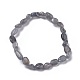 Bracelets extensibles de perle de labradorite naturelle BJEW-K213-33-2
