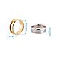 Ajustes de anillo anillo ranurado de dedo de acero inoxidable 10 MAK-TA0001-05-10