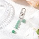 4 шт. подвеска в форме сердца круглой формы из натурального зеленого авантюрина HJEW-JM03194-4