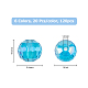 Superfindings 120 pièces 6 couleurs galvanoplastie brins de perles de verre transparent GLAA-FH0001-63-2