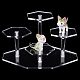 PH PandaHall Jewelry Display Risers 4-Tier Acrylic Display Shelf Tiered Perfume Organizer Conutertop Desktop Holder Clear Cupcake Stand for Figures Dessert Cosmetics Products Organization ODIS-WH0034-05A-1