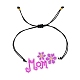 Bracelets de perles de rocaille à motif de métier à tisser maman et flocon de neige pour femmes BJEW-Z013-22-2