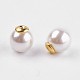 Acrylic Pearl Ear Nuts X-OACR-WH0002-01A-2