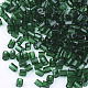 ガラスシードビーズを等級分けする  六角形（ツーカット）  透明色  濃い緑  1.5~2.5x1.5~2mm  穴：0.8mm  約2100個/袋  450 G /袋 SEED-S022-02P-2