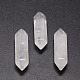 Cuentas de punto de doble terminación de cristal de cuarzo natural G-K010-35mm-01-1