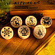 6pcs 6 styles de timbres en bois sur le thème de Noël SCRA-PW0007-91-3