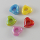 Grand trou opaque couleur ab cardiaques acrylique perles européennes SACR-R697-M45-1
